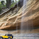 One of the more famous waterfalls in Indiana, this one is directly adjacent to a state highway, and sometimes floods the road. It’s along a steep descent into Madison, and I assume the water doesn’t stick around long enough to significantly disrupt traffic, but I’ve not been fortunate enough to see it at full strength.